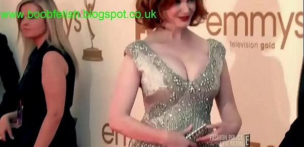  Christina Hendricks Boob Highlights Slo Mo